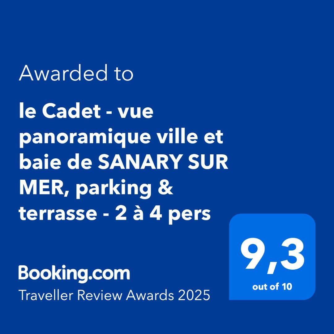 Le Cadet - Vue Panoramique Ville Et Baie De Sanary Sur Mer, Parking & Terrasse - 2 A 4 Pers Eksteriør billede